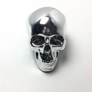 Silver Skull Cast Decor and Piggy Bank